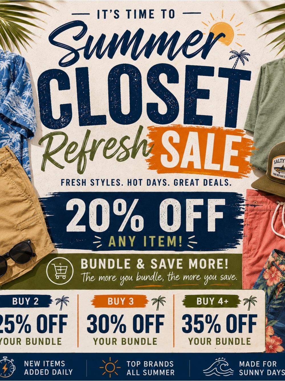 Men’s Summer Closet Refresh Sale | Bundle & Save | Shorts Tees Hawaiian Golf